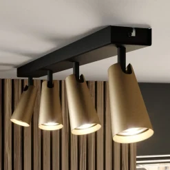 Lucande Gang|Loftlamper>loftlampe Angelina, 4 lyskilder, messing/guld