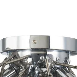 Lucande loftlampe Diborah, røggrå, glas, Ø 50 cm, G9