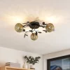 loftlampe Evory, Ø 53 cm, 3 lyskilder, sort/guld, G9^Lucande Clearance