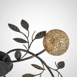 loftlampe Evory, Ø 69 cm, 6 lyskilder, sort/guld, G9^Lucande Discount