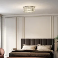 loftlampe Limana, Ø 50 cm, krom, krystal^Lucande Hot