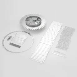 loftlampe Limana, Ø 50 cm, krom, krystal^Lucande Hot