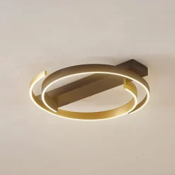 loftlampe Natsuma, sort/guld, metal, Ø 50 cm^Lucande New