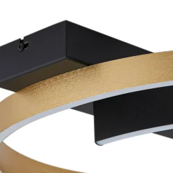 loftlampe Natsuma, sort/guld, metal, Ø 50 cm^Lucande New