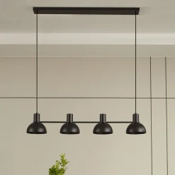 Mostrid hængelampe, sort, 4 lyskilder^Lucande Outlet