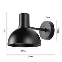 Lucande Mostrid-væglampe i sort jern