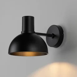 Lucande Mostrid-væglampe i sort jern