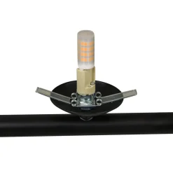 Lucande pendel Isandro, sort/opal, 7-lys