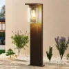 Lucande Semka vejlampe, 65 cm, antracit, glas, aluminium