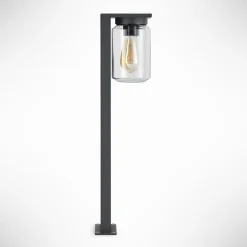 Lucande Semka vejlampe, 65 cm, antracit, glas, aluminium