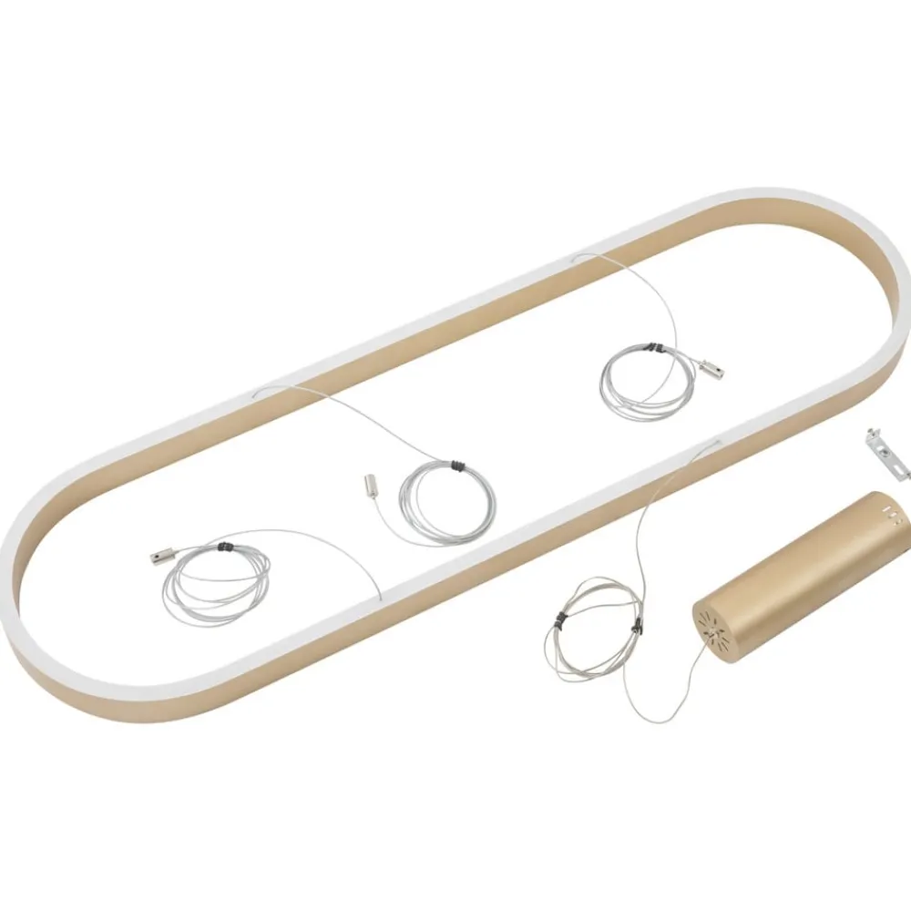 Smart LED-hængelampe Melinay, guld, CCT, Tuya^Lucande Clearance