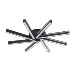 Lucande Smart LED-loftlampe Tjado, Ø70 cm, sort, RGBW