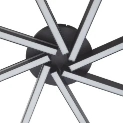 Lucande Smart LED-loftlampe Tjado, Ø70 cm, sort, RGBW