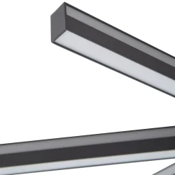 Lucande Smart LED-loftlampe Tjado, Ø70 cm, sort, RGBW