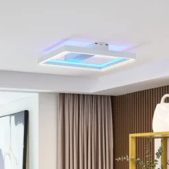 Lucande Smart LED-loftslampe Tjado, 50 cm, hvid, RGBW