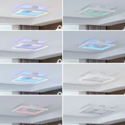 Lucande Smart LED-loftslampe Tjado, 50 cm, hvid, RGBW