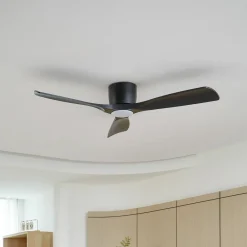 Lucande Loftventilatorer>Smart LED-loftventilator Moneno, sort, DC, Tuya