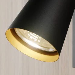 spotlight Angelina, sort/guld, metal, 1 lyskilde.^Lucande