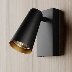 spotlight Angelina, sort/guld, metal, 1 lyskilde.^Lucande