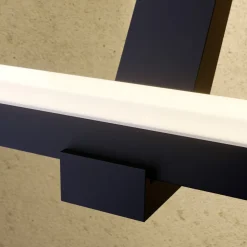 Lucande Square LED-væglampe, antracit, metal, IP65