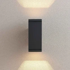 Lucande Stani udendørs væglampe, E27, 2 lyskilder