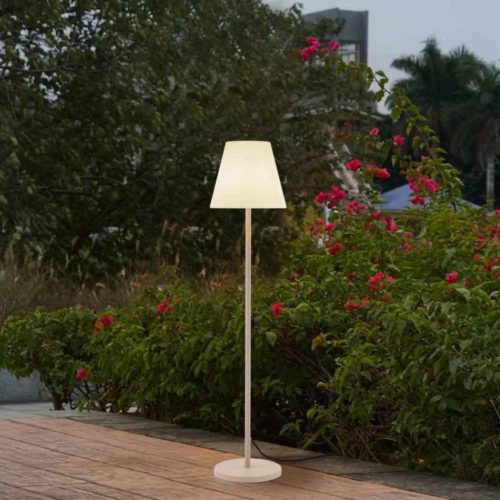 terrasselampe Jaimy, beige, metal, 150 cm, E27^Lucande Discount