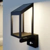 Lucande Timeo LED-udendørs væglampe med solcelle