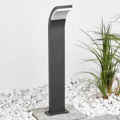 Timm LED-vejlampe, 60 cm, antracit, metal, IP54^Lucande Discount