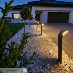 Timm LED-vejlampe, 60 cm, antracit, metal, IP54^Lucande Discount