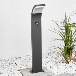 Lucande Gadebelysning Med Sensor|Terrassebelysning>Timm LED-vejlampe, sensor, 60 cm, antracit, IP54