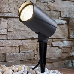 udendørs LED-spot Anton, jordspyd, antracit, metal^Lucande Clearance