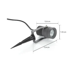 Lucande udendørs LED-spot Jon, jordspyd, justerbar, IP65