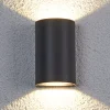 udendørs LED-væglampe Jale, 16 cm, antracit, aluminium^Lucande Outlet