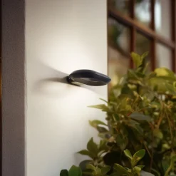 udendørs LED-væglampe LOOP, sort, IP44, metal^Lucande Outlet