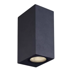 udendørs LED-væglampe Tavi, højde 15 cm, sort^Lucande Hot