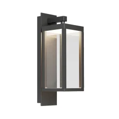 udendørs LED-væglampe Ferdinand, sæt med 2, grå, 38 cm^Lucande New