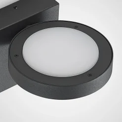 udendørs LED-væglampe Belna, metal, IP65, antracit^Lucande Online