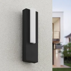 Lucande udendørs LED-væglampe Virgalia, 31 cm, antracit, IP65