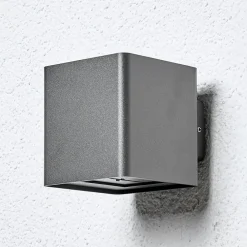 Lucande udendørs LED-væglampe Aaron, antracit, IP54, op/ned