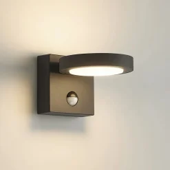 udendørs LED-væglampe Belna, metal, sensor, IP54^Lucande Outlet