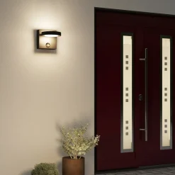 udendørs LED-væglampe Belna, metal, sensor, IP54^Lucande Outlet
