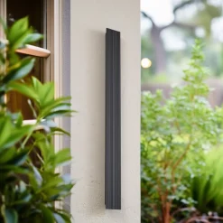 udendørs LED-væglampe Melira, højde 100 cm, antracit^Lucande