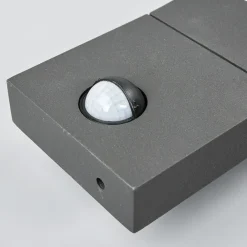 udendørs LED-væglampe Juvia, sensor, 27 cm, grå, IP54^Lucande Clearance
