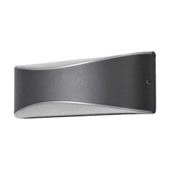 udendørs LED-væglampe Akira, antracit, metal, 23 cm^Lucande New