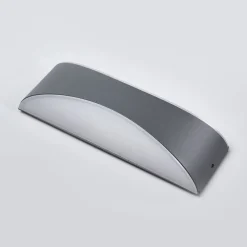 udendørs LED-væglampe Akira, antracit, metal, 23 cm^Lucande New