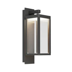 Lucande udendørs LED-væglampe Ferdinand, grå, metal, 38 cm