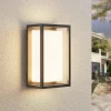 udendørs LED-væglampe Ilirian, antracit, aluminium, 15 cm^Lucande Hot