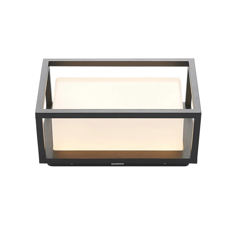 udendørs LED-væglampe Ilirian, antracit, aluminium, 15 cm^Lucande Hot