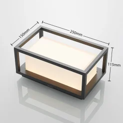 udendørs LED-væglampe Ilirian, antracit, aluminium, 15 cm^Lucande Hot