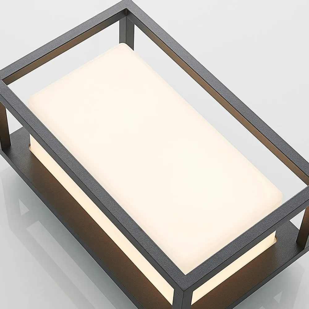 udendørs LED-væglampe Ilirian, antracit, aluminium, 15 cm^Lucande Hot